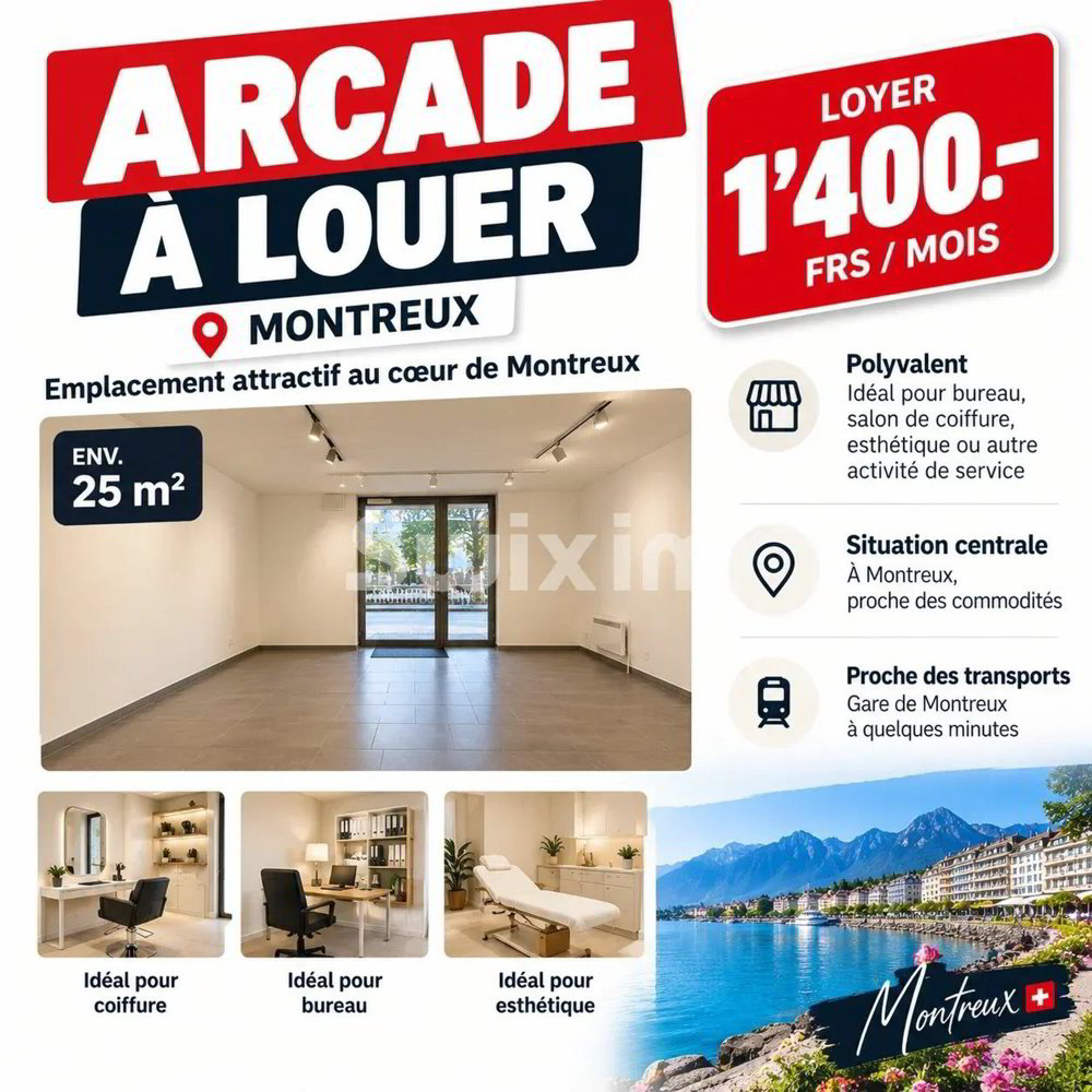 Ufficio & Commercio di 1 locali in affitto a Veytaux - immagine 1/1