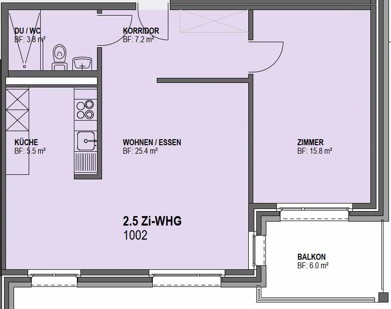 2.5 rooms Apartment for rent in Emmenbrücke - image 1/11