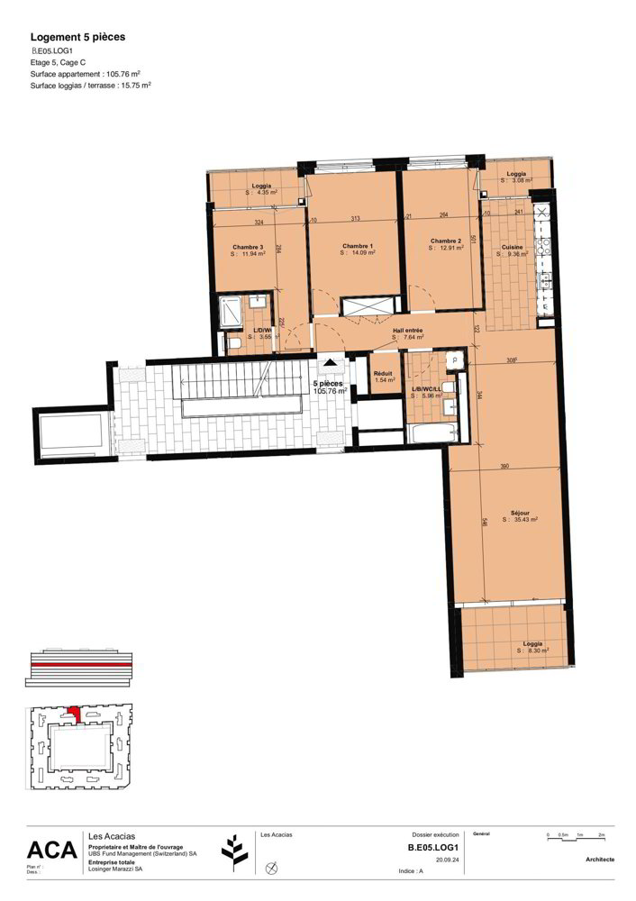 5 Zimmer Wohnung zu vermieten in Les Acacias - Bild 1/6
