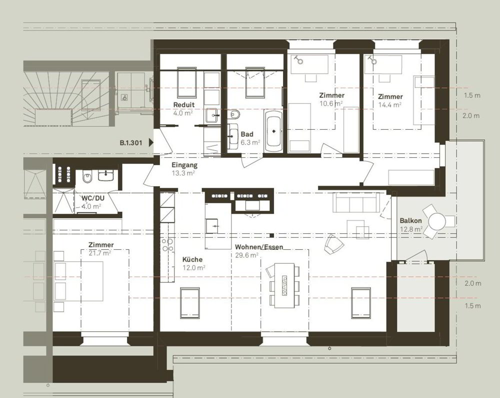 Appartement 4.5 pièces à louer à Felben-Wellhausen - image 1/10