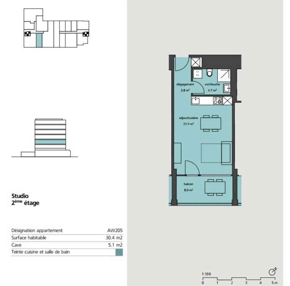 1.5 Zimmer Wohnung zu vermieten in Martigny - Bild 1/6