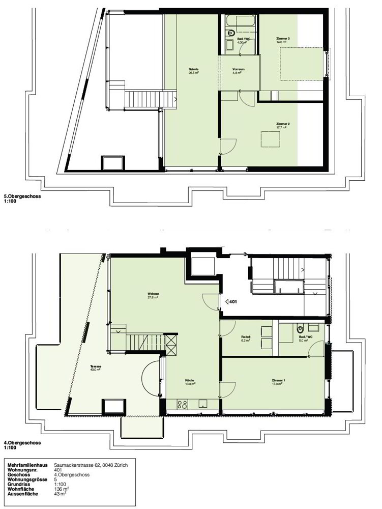 5 rooms Apartment for rent in Zürich - image 1/9