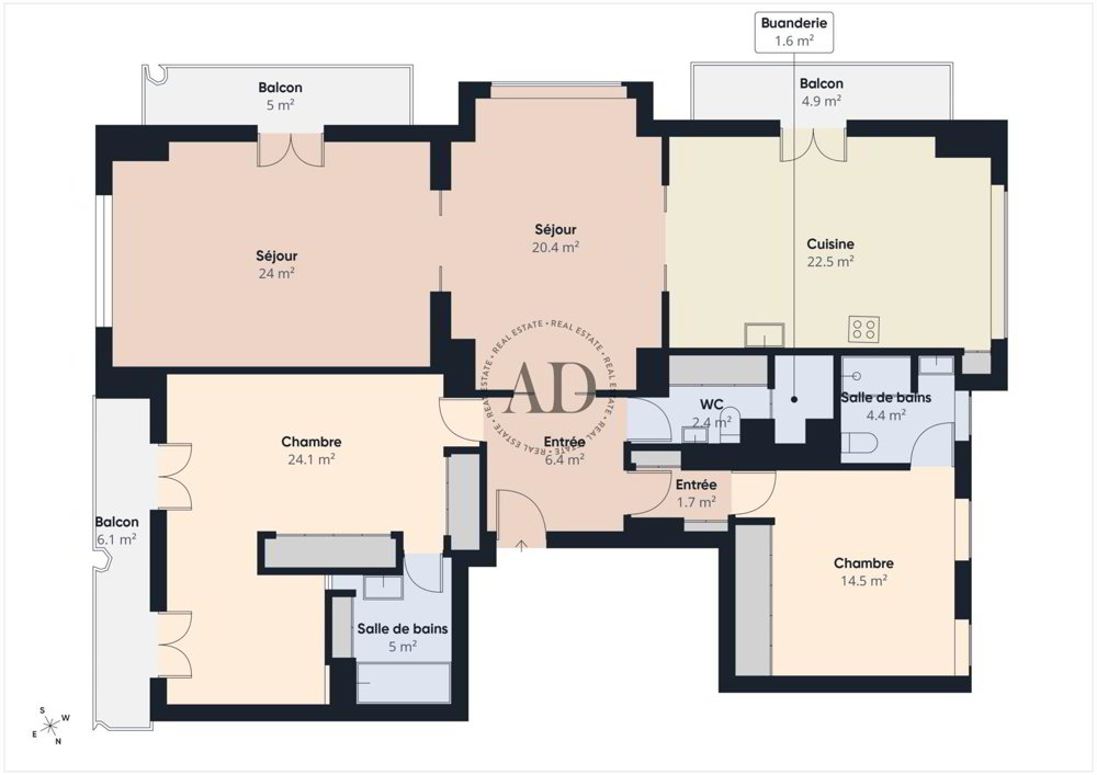 Appartement 5 pièces à louer à Geneva - image 1/3