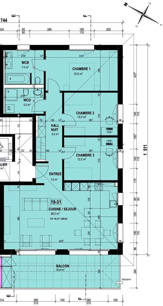 4.5 Zimmer Wohnung zu vermieten in Courtepin - Bild 1/7