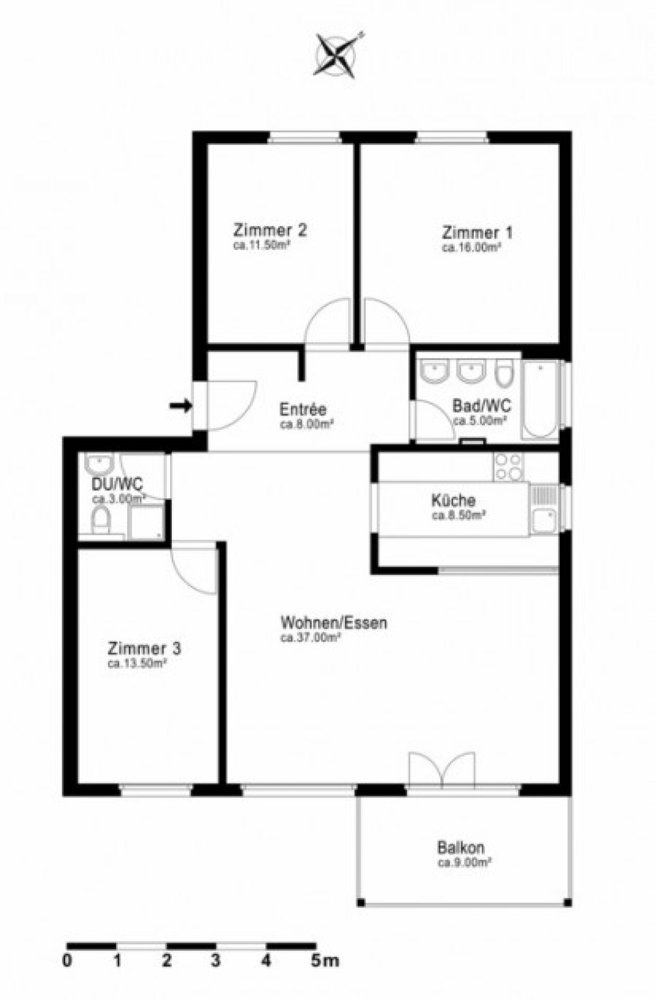 4.5 rooms Apartment for rent in Suhr - image 1/12