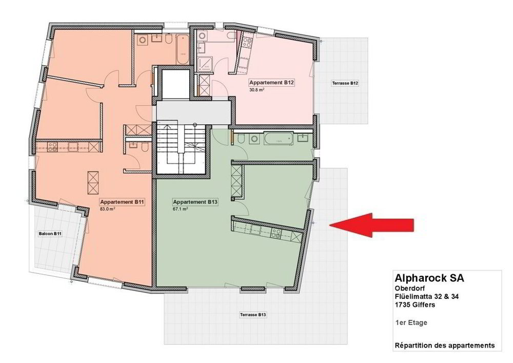 Appartement 2 pièces à louer à Giffers - image 1/12
