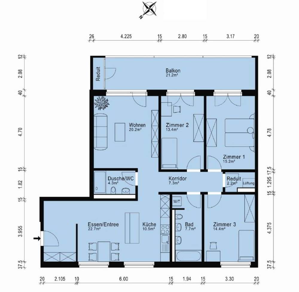 4.5 rooms Apartment for rent in Ebikon - image 1/9