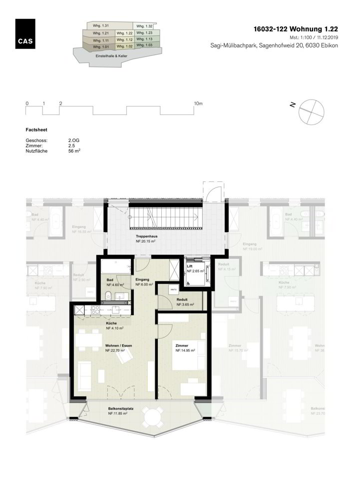 2.5 rooms Apartment for rent in Ebikon - image 1/10