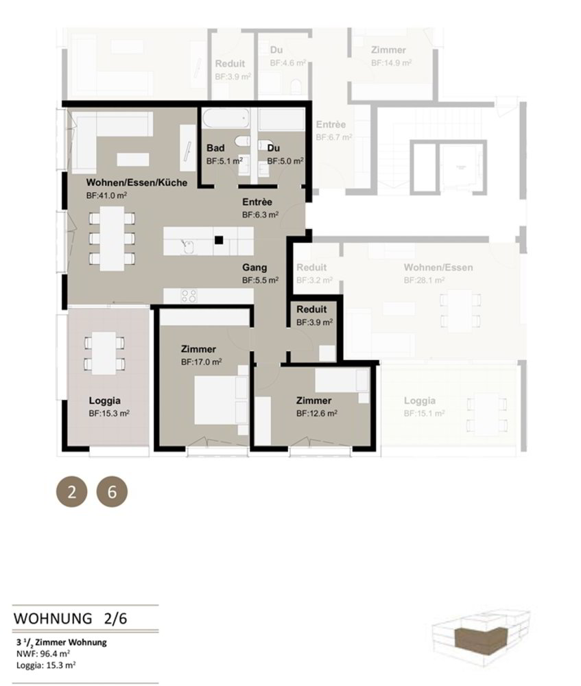 3.5 rooms Apartment for rent in Schötz - image 1/15