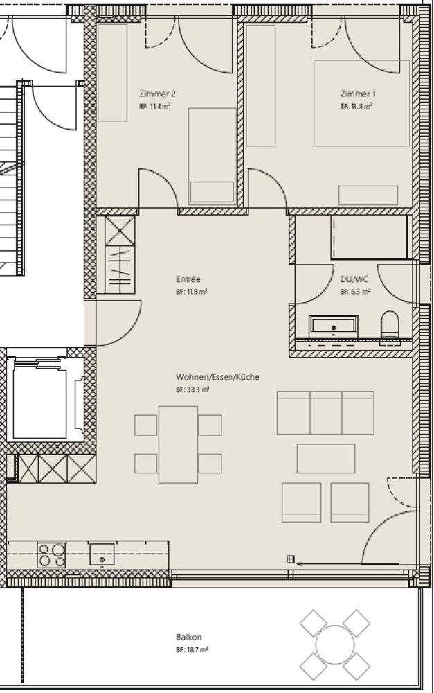3.5 rooms Apartment for rent in Dulliken - image 1/7
