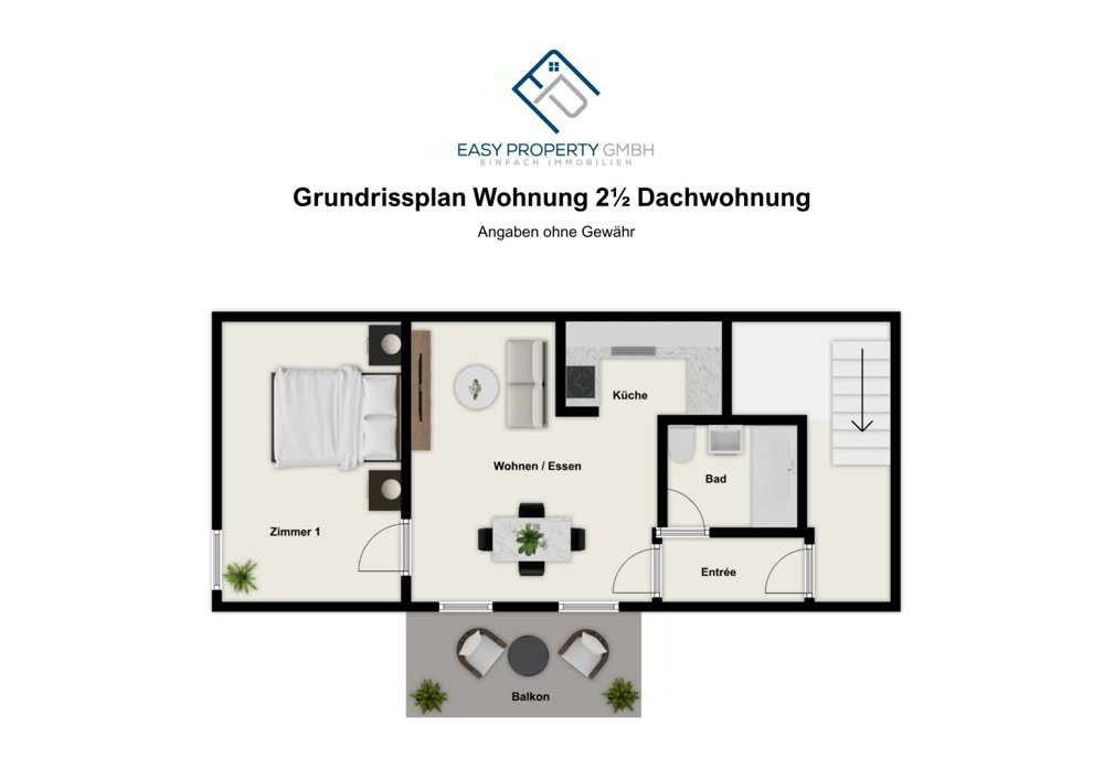 2 rooms Apartment to buy in Plasselb - image 1/7
