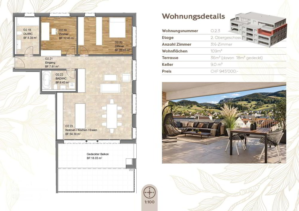 Appartement 3.5 pièces à acheter à Oberdorf BL - image 1/9