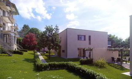 Villa contiguë contemporaine dans vaste parc arborisé 1/3