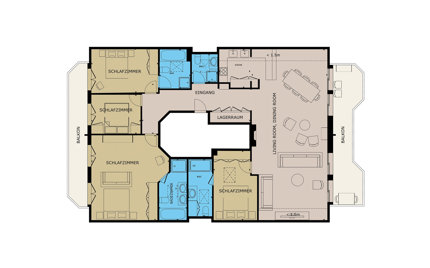 Grosse Dachzimmerwohnung in bester Lage von Zermatt 1/5