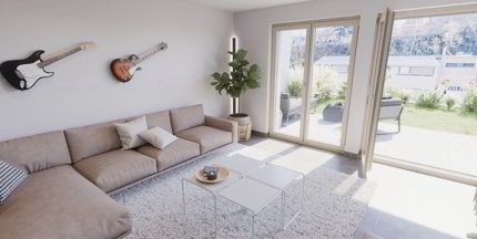 Grand appartement de 5,5 pièces en ville avec jardin et terrasses double 1/1