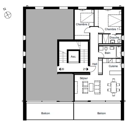 Appartement de 3.5 pièces en location à Martigny - 99 m² 1/5