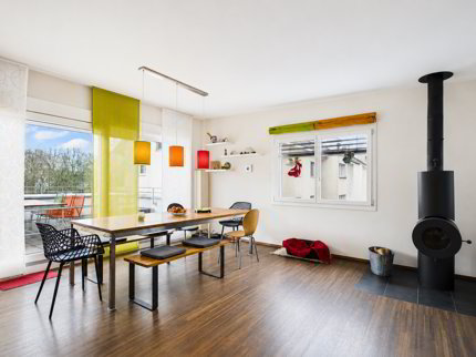 Exklusive Dachwohnung, grosse Terrasse, mit Sicht auf den Golfplatz 1/5