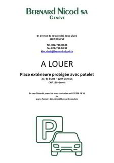 Place de stationnement extérieure avec potelet de protection 1/1