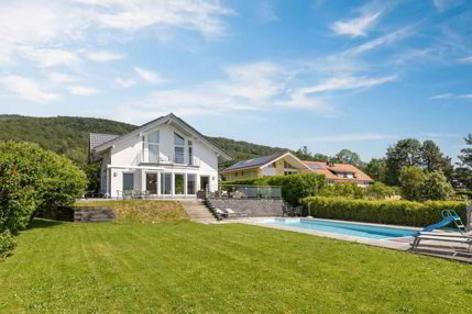 Villa moderne avec piscine et vue sur le lac, les Alpes et le Jura 1/5