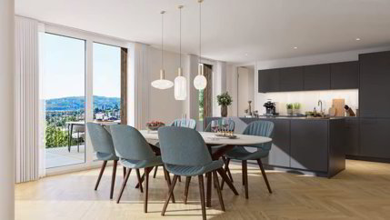 4.5-Zi.-Neubauwohnung mit Weitblick & 15 m² Balkon, Orpund 1/5