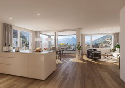 Exklusive 5½-Zimmer-Attikawohnung im Zentrum von Interlaken, Neubau Guisan Park 1/5