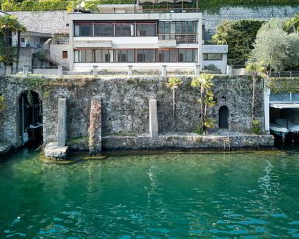 Villa Fronte Lago con Darsena Privata a Morcote 1/5