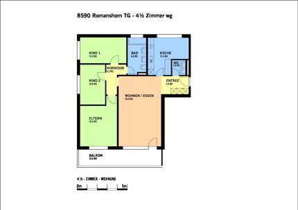 Grosszügige, frisch renovierte Wohnung an sehr ruhiger Lage 1/3