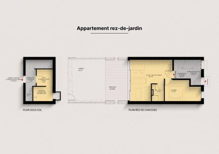 Appartement sur plan with 2 rooms on sale in Chavannes-de-Bogis - 54 m² 1/1