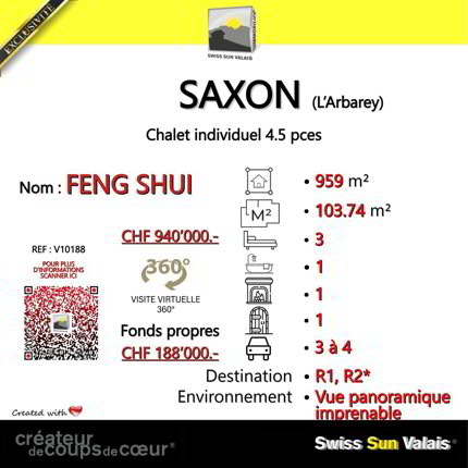 House for sale, Chemin des Pins 5 (Saxon, Switzerland) 1/5