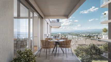 AUX PORTES DE LAUSANNE - Appartement NEUF de 2.5 pièce · Vue dégagée 1/5