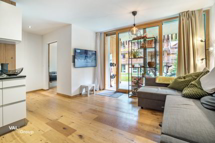 Modernes Alpen-Retreat im Saastal - stilvolle 2.5-Zimmer-Ferienwohnung in Saas-Grund 1/5