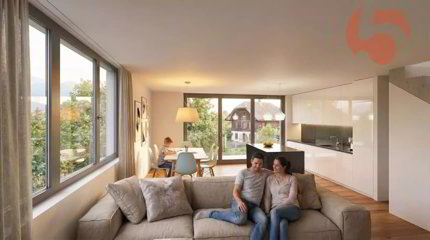 3.5 pièces neuf en duplex attique avec balcon exposé Sud 1/5