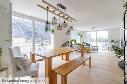 4.5 Zimmer-Attikawohnung in Raron 1/5