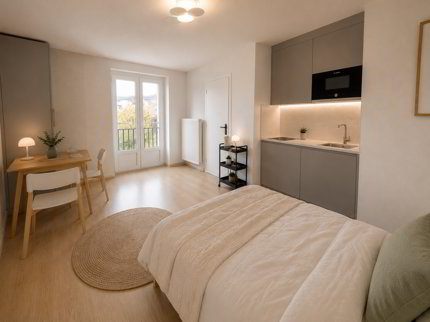 Studio entièrement rénové au coeur de Lausanne 1/5