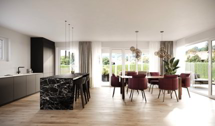 Elegante und stilvolle 4.5-Zimmer-Maisonette mit grossem privatem Garten in Biel-Benken kaufen Bezug 1.Quartal 2028 1/5