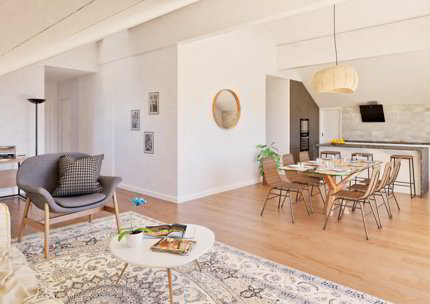 Superbe appartement mansardé neuf de 4½ dans les combles avec balcon et vue dégagée 1/5