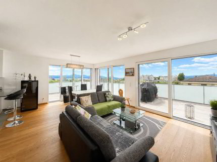 Attika von 2020, Terrasse von 53 m² und Blick auf den Genfersee 1/5