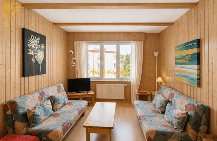 À louer à la saison : Agréable appartement 2.5 pièces en plein coeur de Crans 1/5