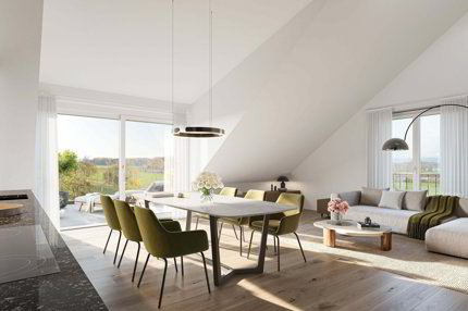 ruhige Lage und unverbaubarer Alpsteinblick - Neubau 3.5-Zi. Dachwohnung 1/5