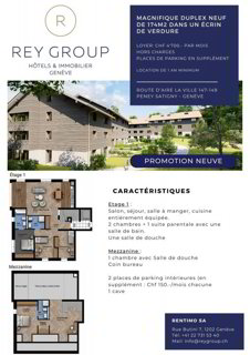 SATIGNY - Magnifique duplex neuf dans un écrin de verdure ! 1/1