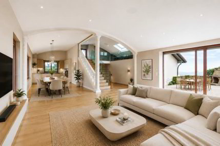 Harmonie, espace et nature ! Une villa unique à St-Blaise avec vue lac 1/5