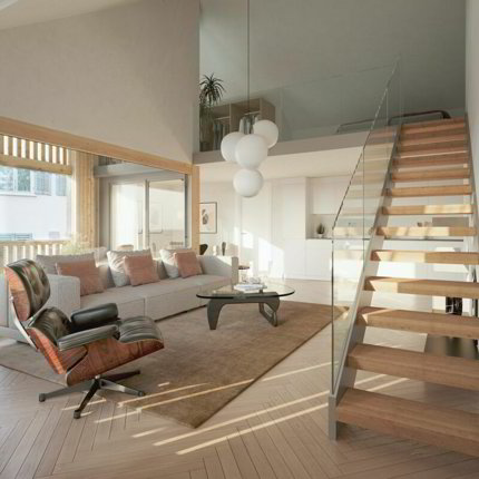 attraktive 2 ½-Zi-Dach-Maisonettewohnung an idyllischer Wohnlage in Oberschan 1/3