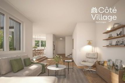Côté village - Villa B1 - Villa mitoyenne neuve de 6.5 pièces 1/5