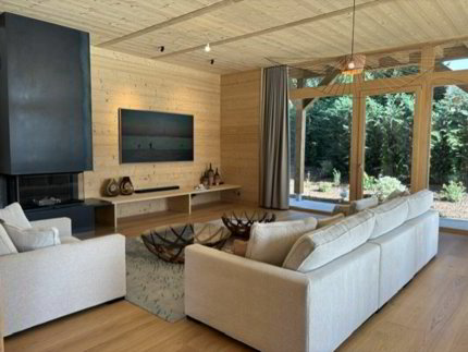 Magnifique Chalet Prestige: le golf en voisin, les Alpes en horizon. 1/5