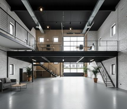 Votre nouvel espace commercial, Bureau, Atelier & Production - dès 320 m2 à 1'280 m2 grande hauteur sous plafond 1/5