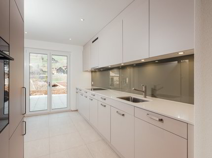 Moderne 3.5 Zimmerwohnung mit Gartensitzplatz & Bergpanorama 1/5