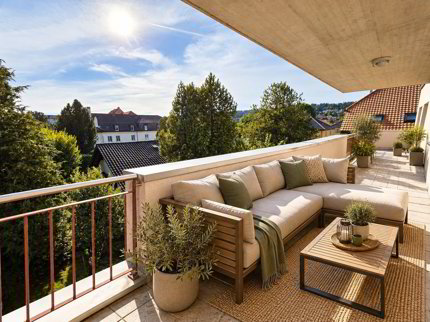 Appartement 5,5 pièces avec terrasse, garage double et place de parc extérieure 1/5