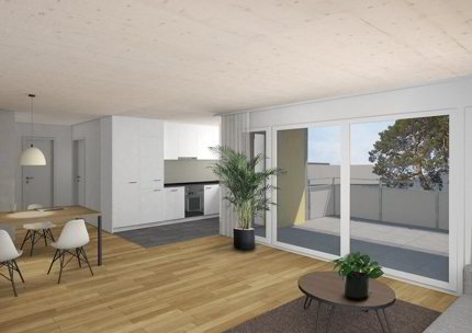 Topmoderne 2.5-ZW à 60 m² mit grossem Balkon 1/5