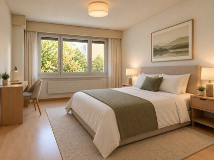 Newly Furnished 3.5-Room Apartment with Balcony and Beautiful Views in Zürich Oerlikon 1/5