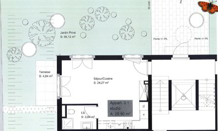 Appartement neuf de 1 pièce en location à Châtel-St-Denis - 30 m² 1/3